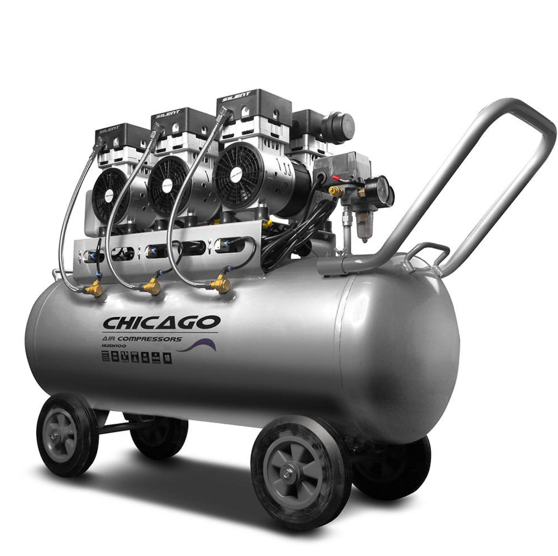 Chicago Air hush100 silenced 100L Industrial air compressor