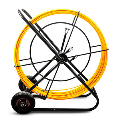 Sparrow SFTF158 150m x 8mm Fibreglass Duct Rodder Cable with Wheeled Steel Frame
